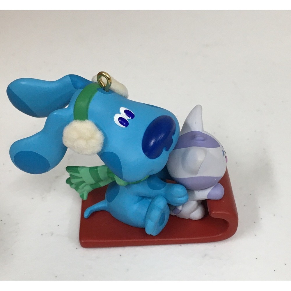Hallmark Blues's Clues Blue And Periwinkle On Sled Keepsake Ornament